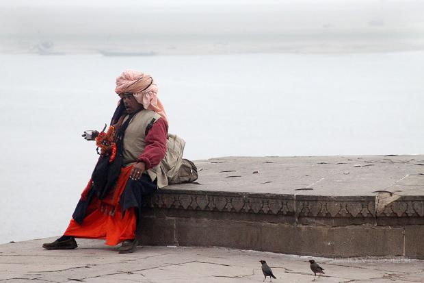 Sadhu gritón, Varanasi, India, 2009.