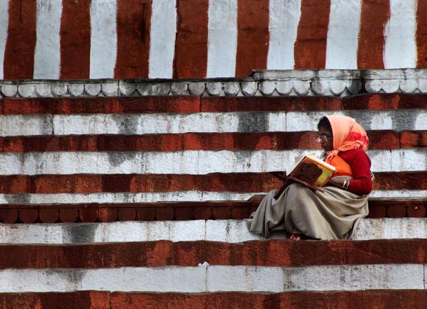 Sala de lectura, Gaths de Varanasi, India, 2010.