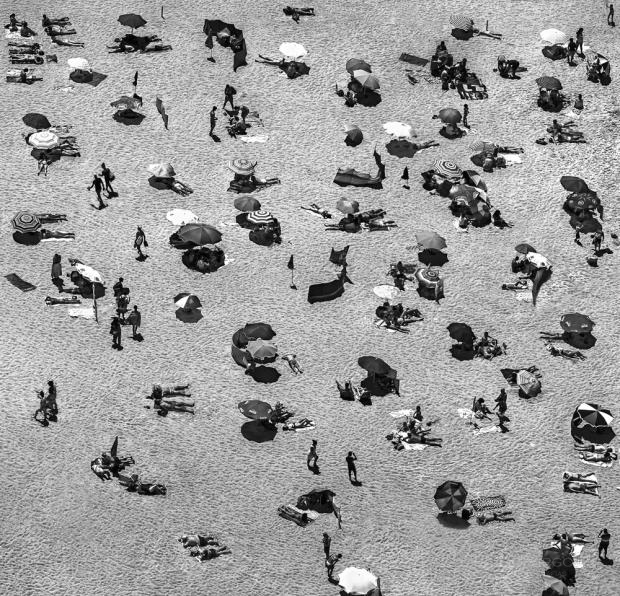 La playa de Nazaré, Portugal 2015